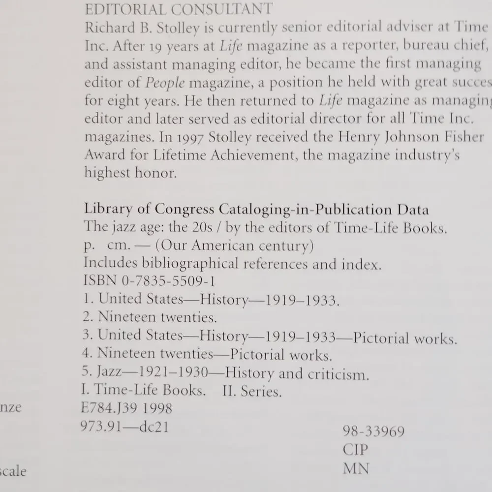 The Jazz Age The 20s Our American Century Time Life Books 1999 Hardcover, LN